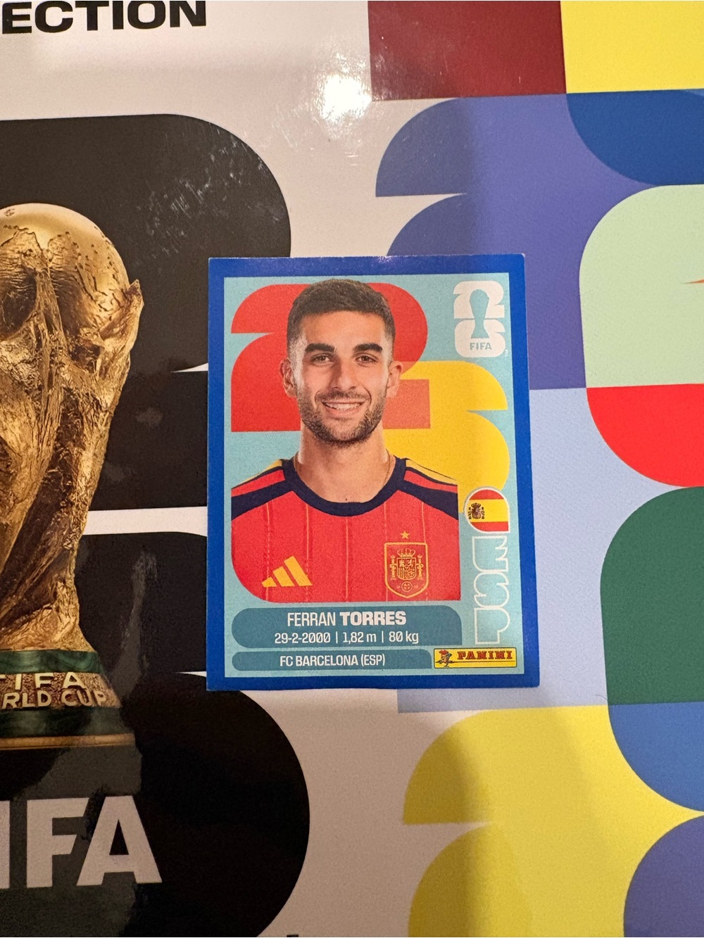 Panini FIFA World Cup 2026 Ferran Torres Spain Sticker ESP 18 Blue Parallel